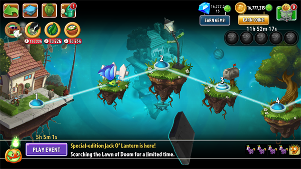 植物大战僵尸2(PVZ2)全5阶植物无限钻石